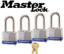 Masterlock No3 - Set of 4 Padlocks - Laminated Keyed Alike
