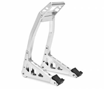 BikeMaster Universal Polished Aluminum Bike Stand-Front
