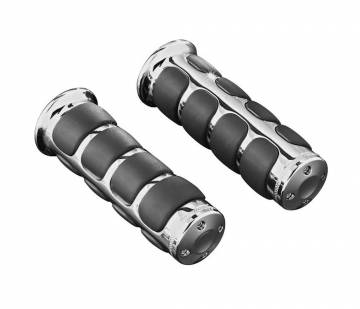 Kuryakyn 6238 Chrome Grip End Weights for ISO Kinetic & Braided Grips