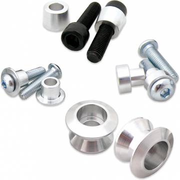 BOLT Billet Swingarm Spools Universal Silver