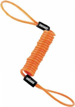 Safety Coiled Disc Lock Reminder Cable Orange
