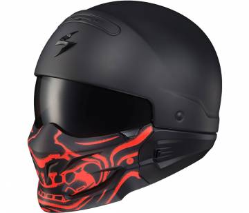 Scorpion Covert Face Mask Samurai Glow-In-The-Dark Red
