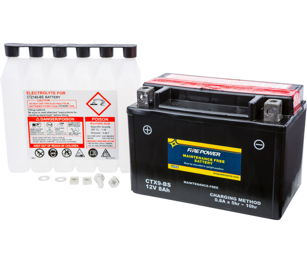 Exide EPX9-FA Powersports 12V AGM Battery Replaces YTX9-BS, CTX9BS