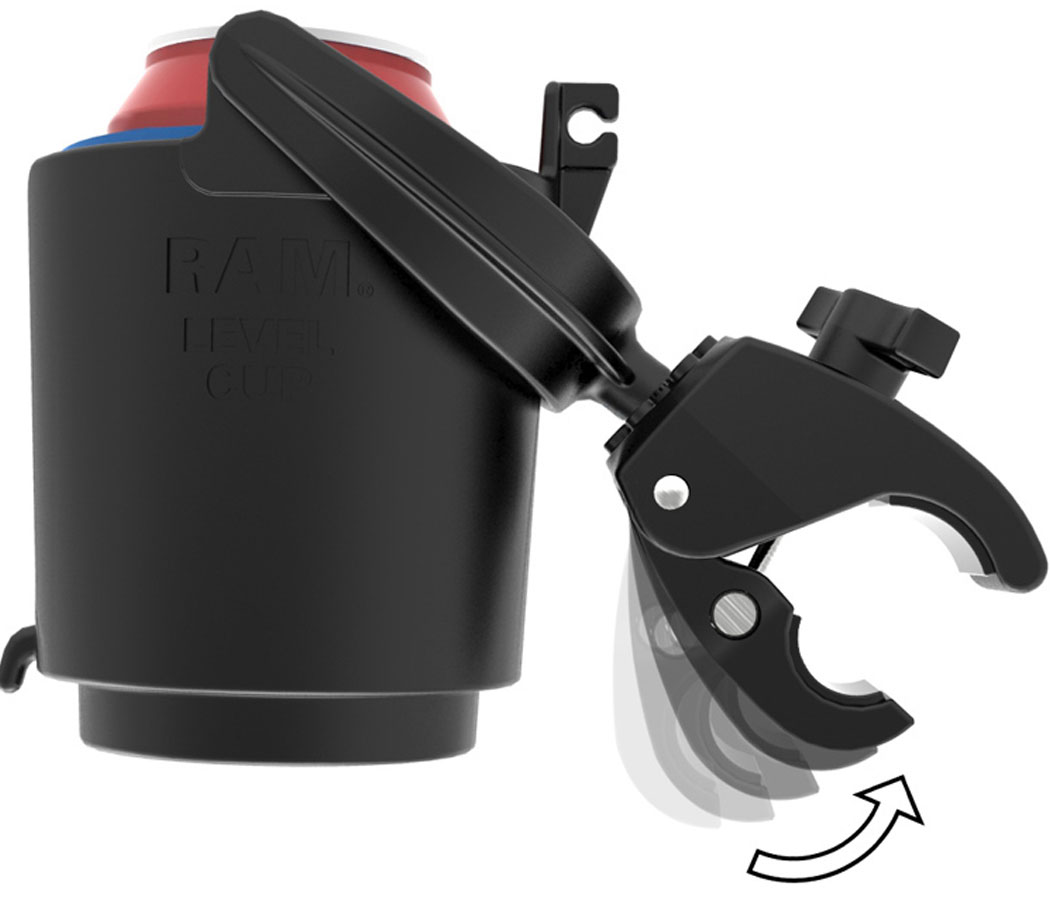 Ram Mounts Tough-Claw Mount w/ Self-Leveling Cup Holder Kit