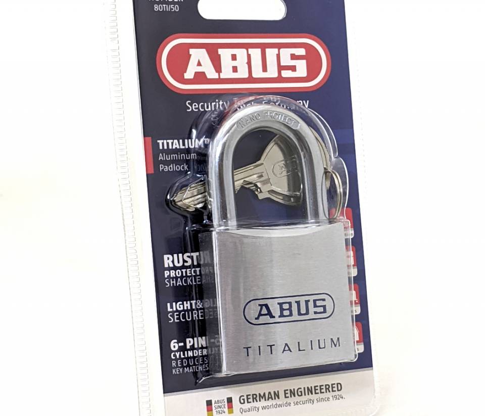 Lockitt Security Products: ABUS 80TI/50 Titalium Padlock