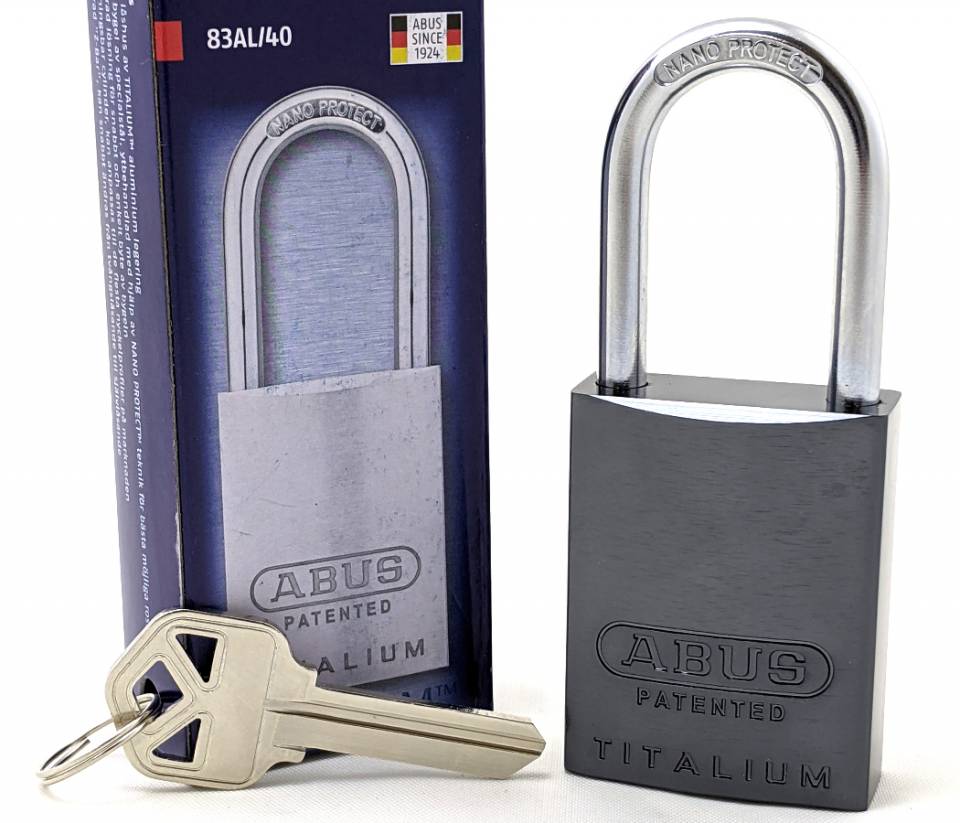 Lockitt Security Products: ABUS 83AL/40-200 Titalium Grey - Rekeyable