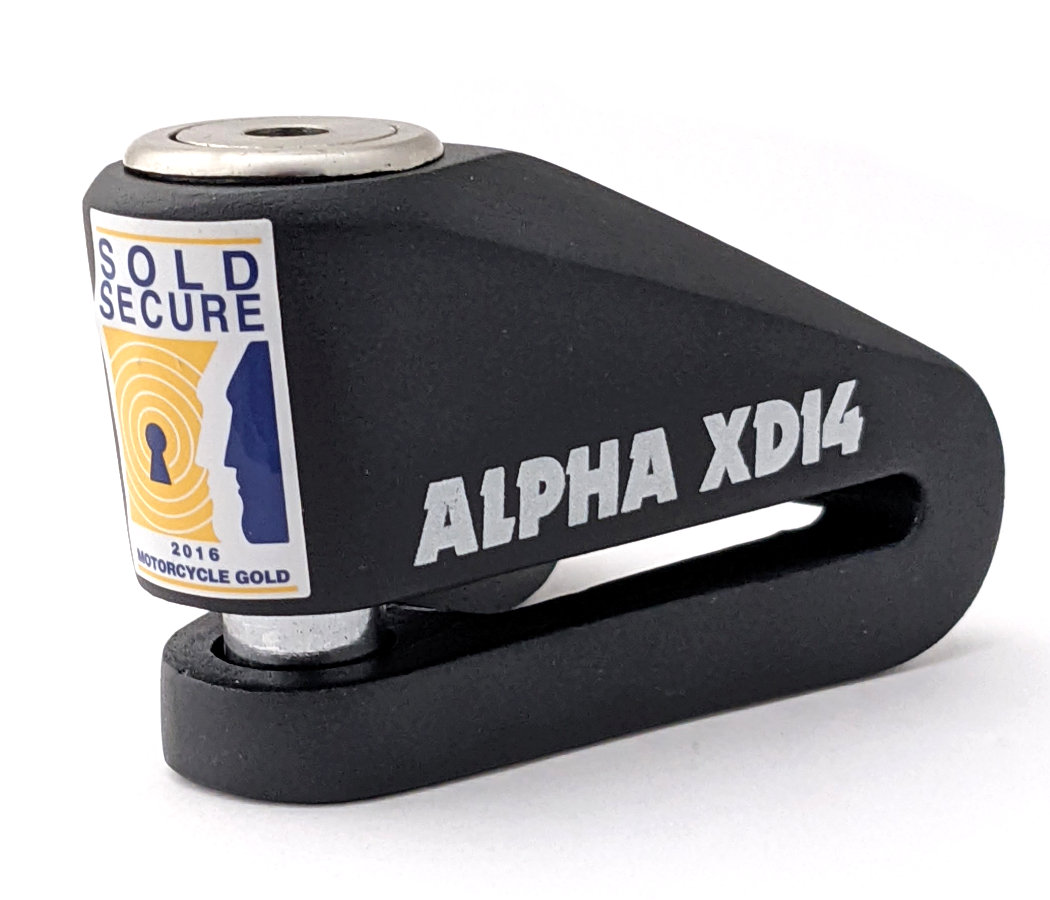 Yellow/Black Oxford Alpha XA14 Security Motorcycle Bike Alarm Disc Lock