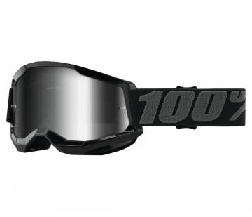 100% Strata 2 Goggle Black Mirror Silver Lens