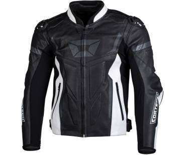 Cortech APEX V1 Men's Leather Jacket Black/White