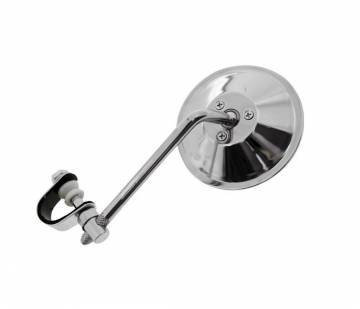 Emgo Round Clamp-On Mirror Silver 4 in