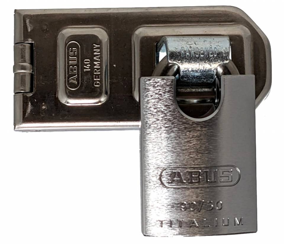 ABUS Stainless Steel Hasp - 200/115 Mm Security Hasp With Concealed Screws For Padlocks