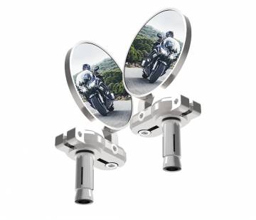 Oxford BarEnd Mirror Set Silver