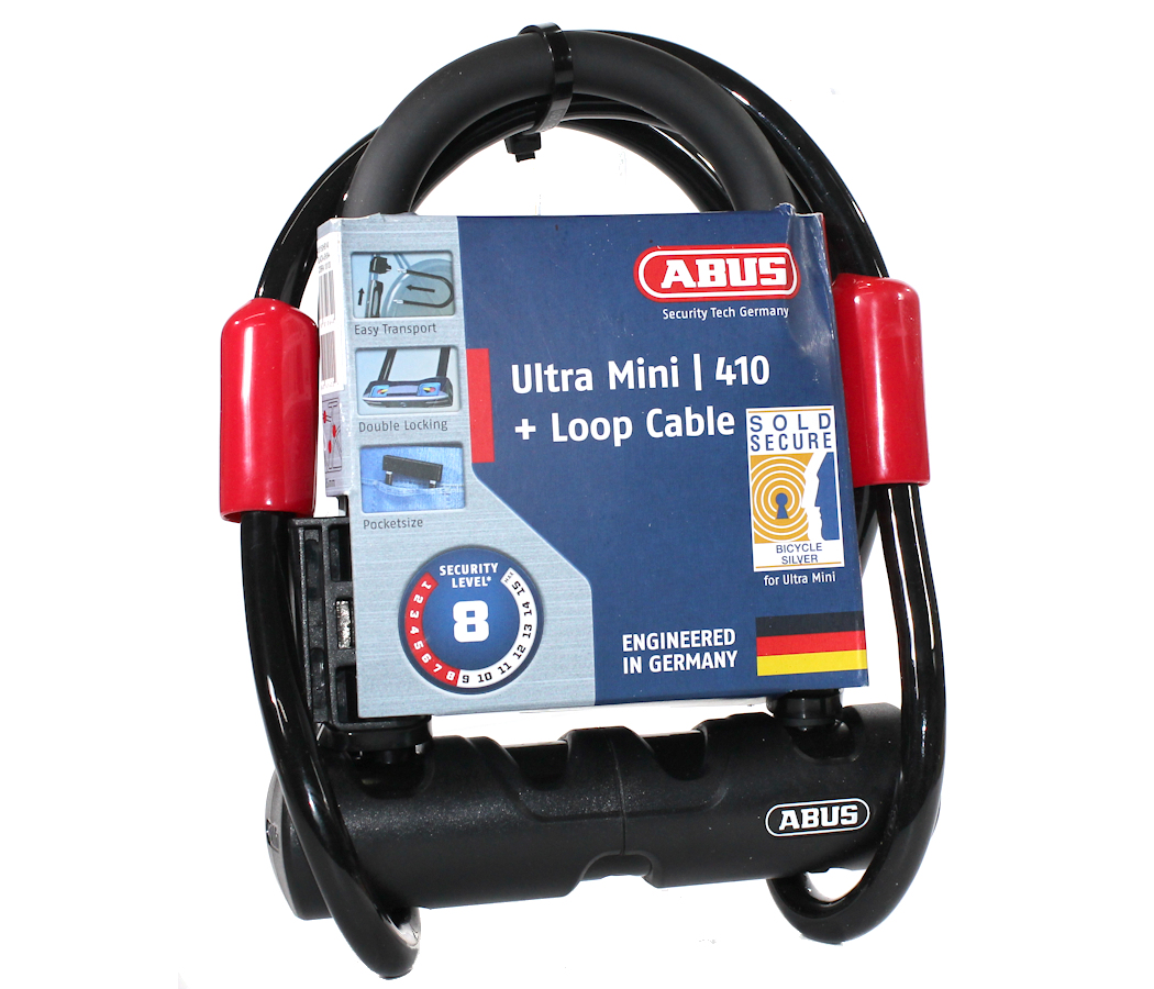 ABUS Ultra 410 HB140 Mini U Lock + Cobra Cable