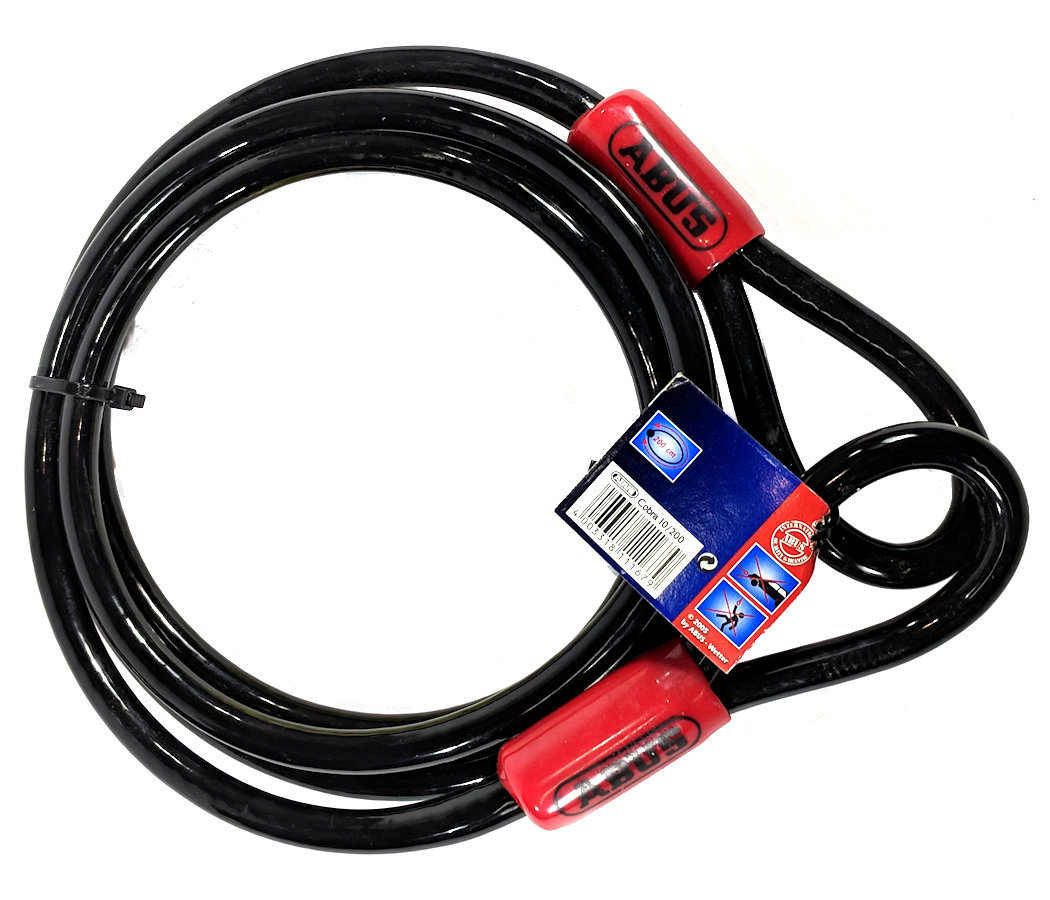 NieuwZeeland Sanders voor Lockitt Mobile Security & Accessories: ABUS Cobra 200cm Steel Cable with  Looped Ends