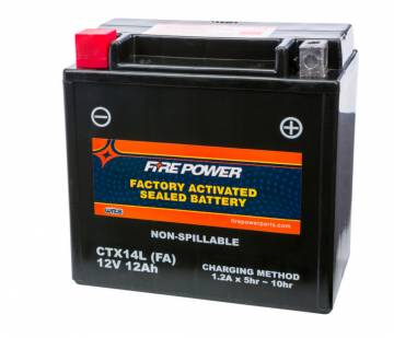 Fire Power AGM Battery CTX14L-BS FA (YTX14L-BS)