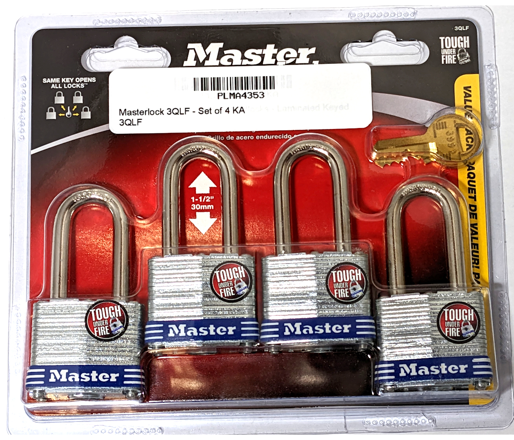 Lockitt Mobile Security & Accessories: Masterlock 3QLF - Set of 4