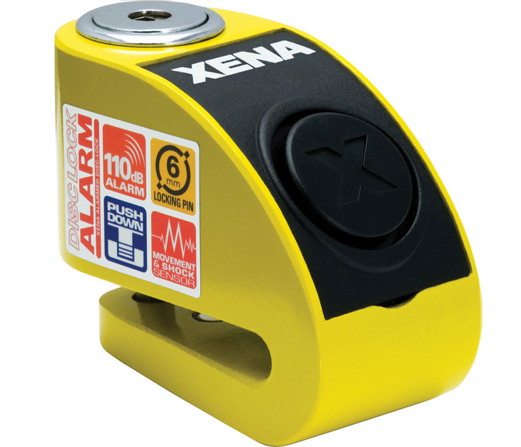 Lockitt Mobile Security & Accessories: Xena XZZ6-L Yellow Alarmed Disc Lock