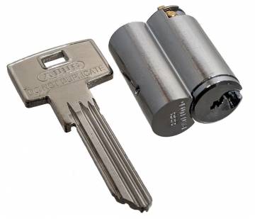 ABUS 888 Chrome Cylinder 0-BIT + 1 Key Blank