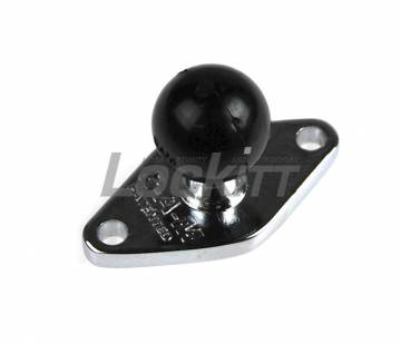 Ram Mounts Chrome Diamond Base Flat with 1 inch Ball