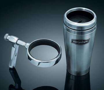 Kuryakyn 1463 Drink Holder - Perch Mount  - Stainless Mug