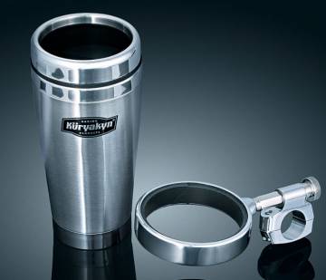 Kuryakyn 1464 Universal drink holder - 1 in bar - Stainless Mug