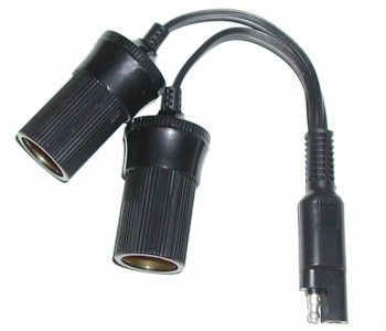 Lockitt Mobile Security & Accessories: SAE To Dual Cigarette Socket Y Cable  PAC-030